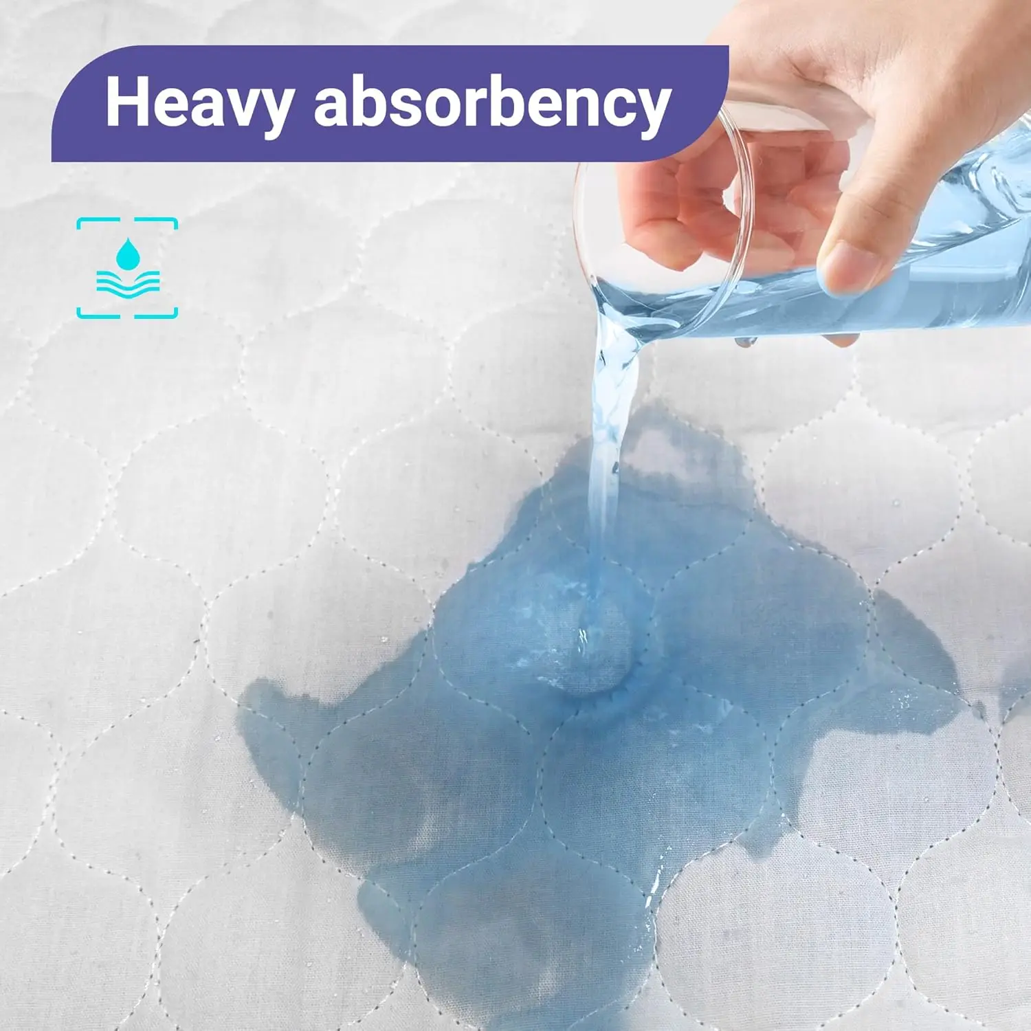 Customized 2 Pack Washable Heavy Absorbency Bed Pads Waterproof Sheet Incontinence Underpads