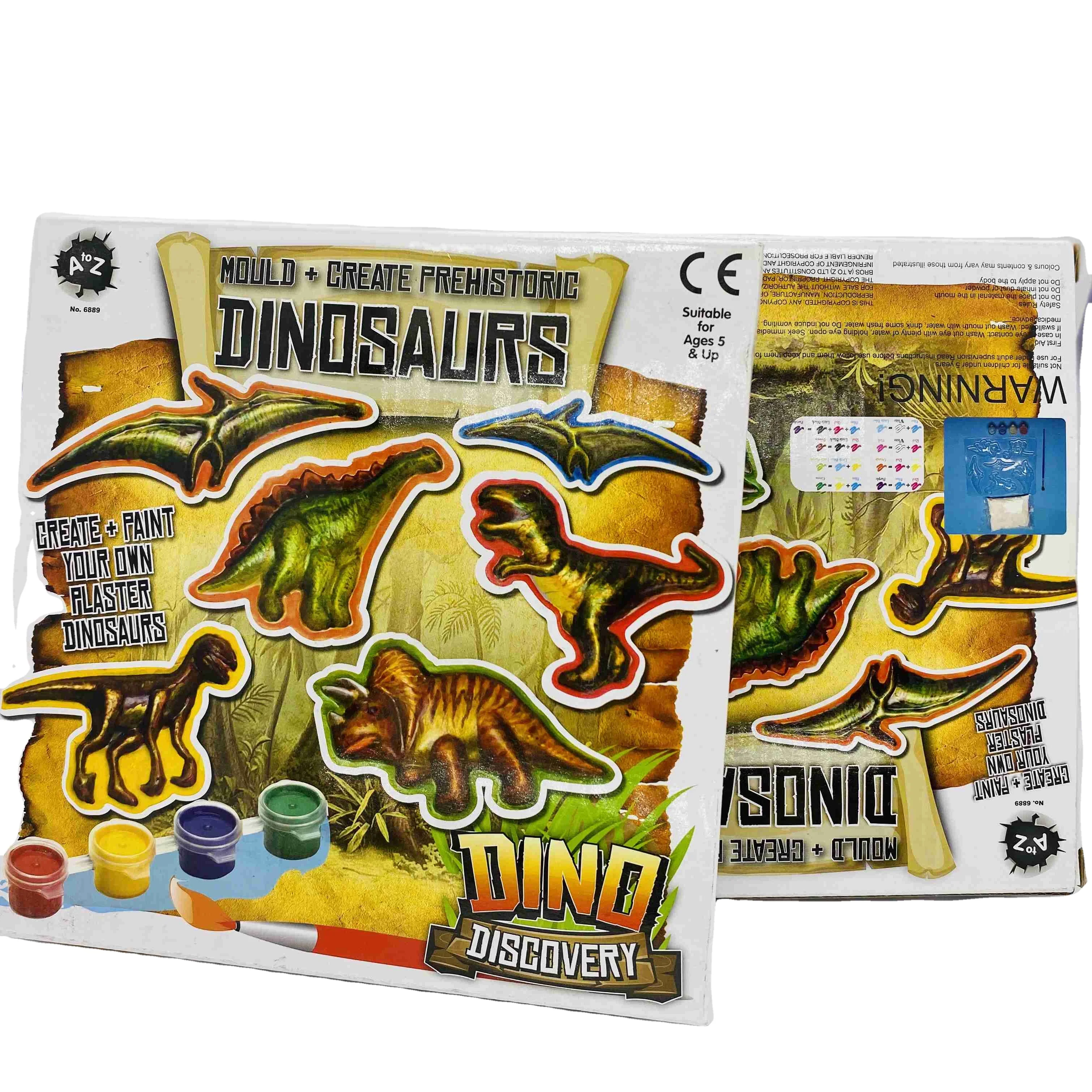 Kid Painting Toy Dinosaur Paint Colors Set Dinosaur Mold DIY Kids Crafts Paint Kit Gift for Girls & Boys