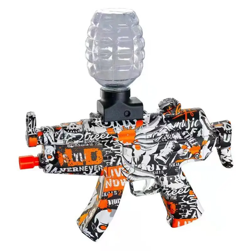 Water park hot sell automatic full graffiti electric toy water splat ball gun gel bullet splatter ball gel gun water