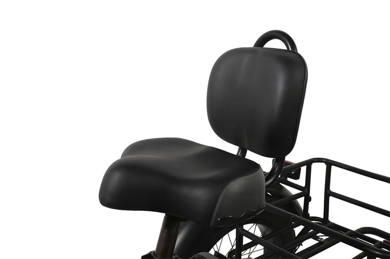 LCD Display 48V 500W Rear Hub Motor Fat Tire Electric Cargo Tricycle 48V 500W 3 Wheel Electric Bike With Pedals