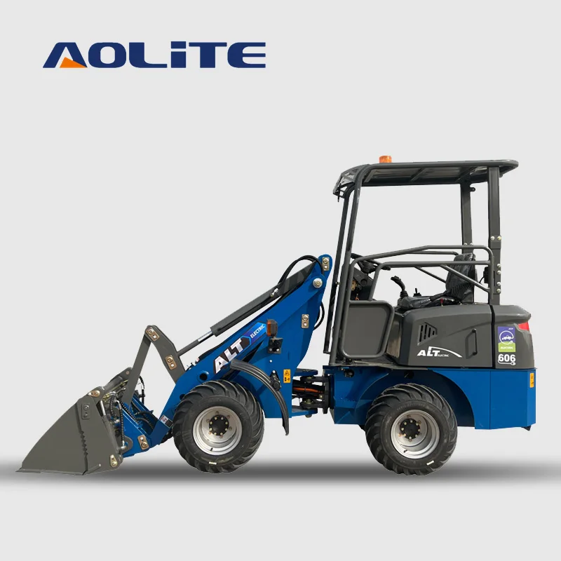 AOLITE E606 chinese new top quality small compact electric mini front end telescopic wheel loader ALT CE all terrain forklift
