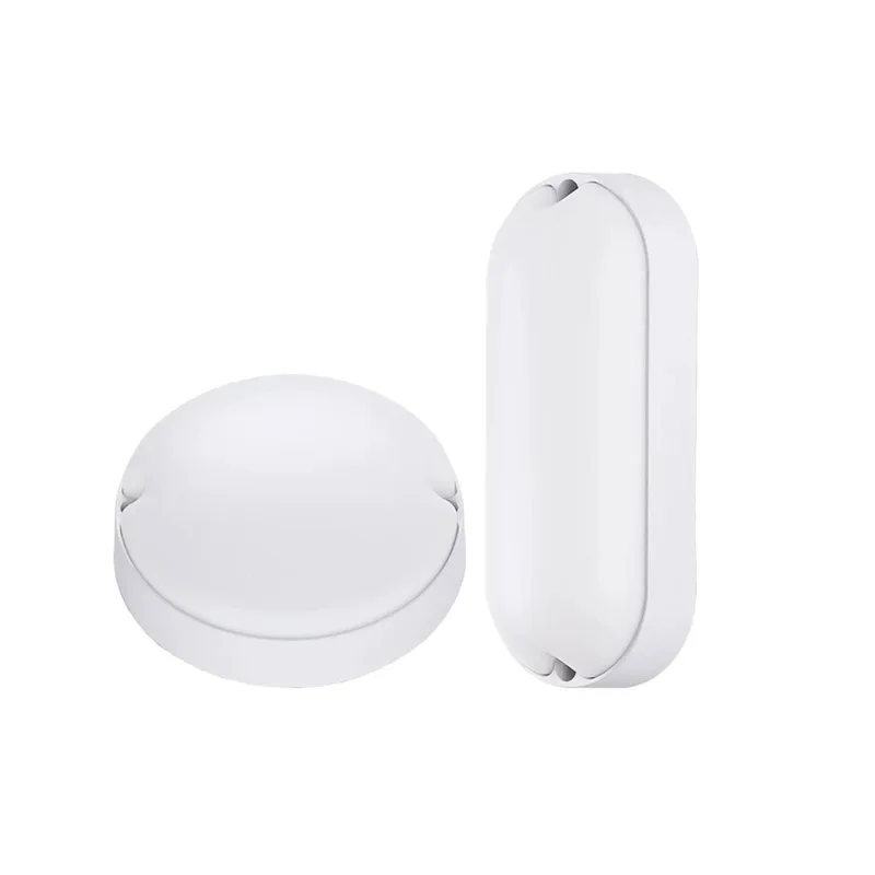 IP65 Oval & Round led Bulkhead Light plastic wall Light photoelectric control LED Moisture-Proof Lamp