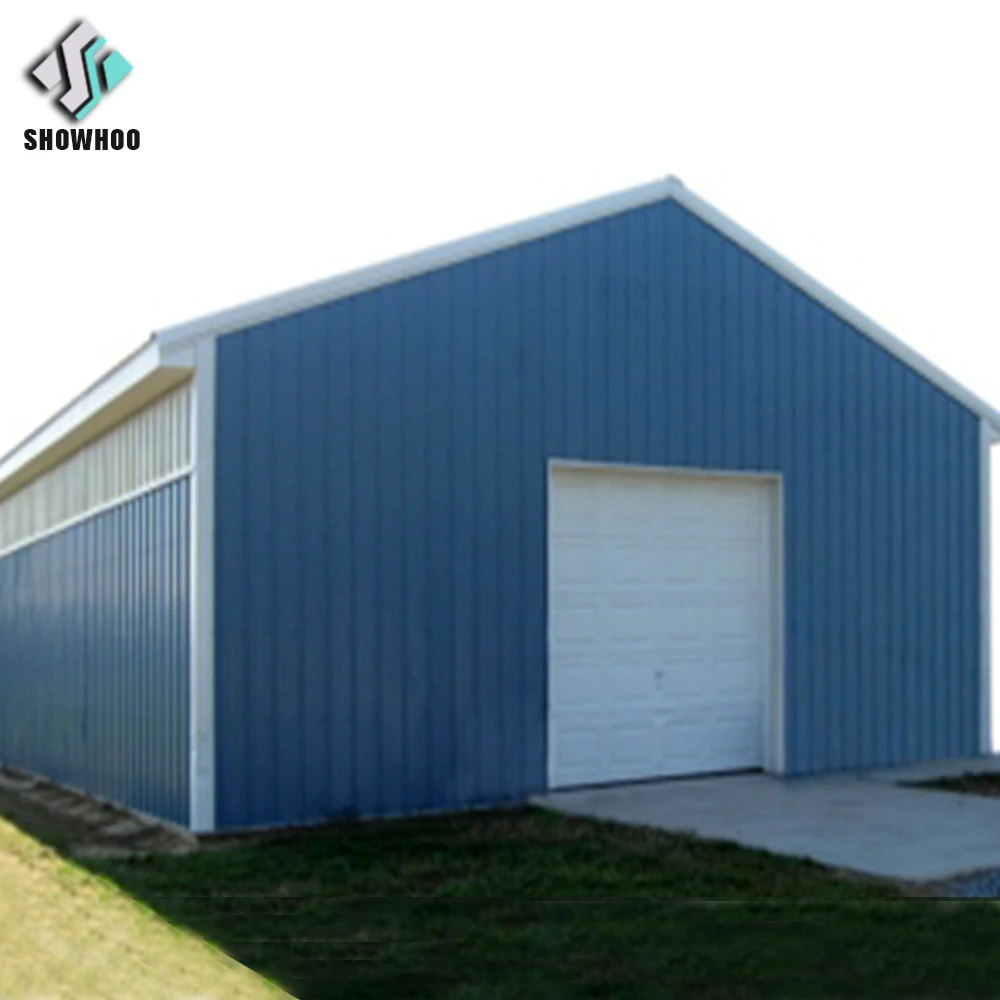 China prefabricated waterproof light steel structure storage building metal sheds for sale