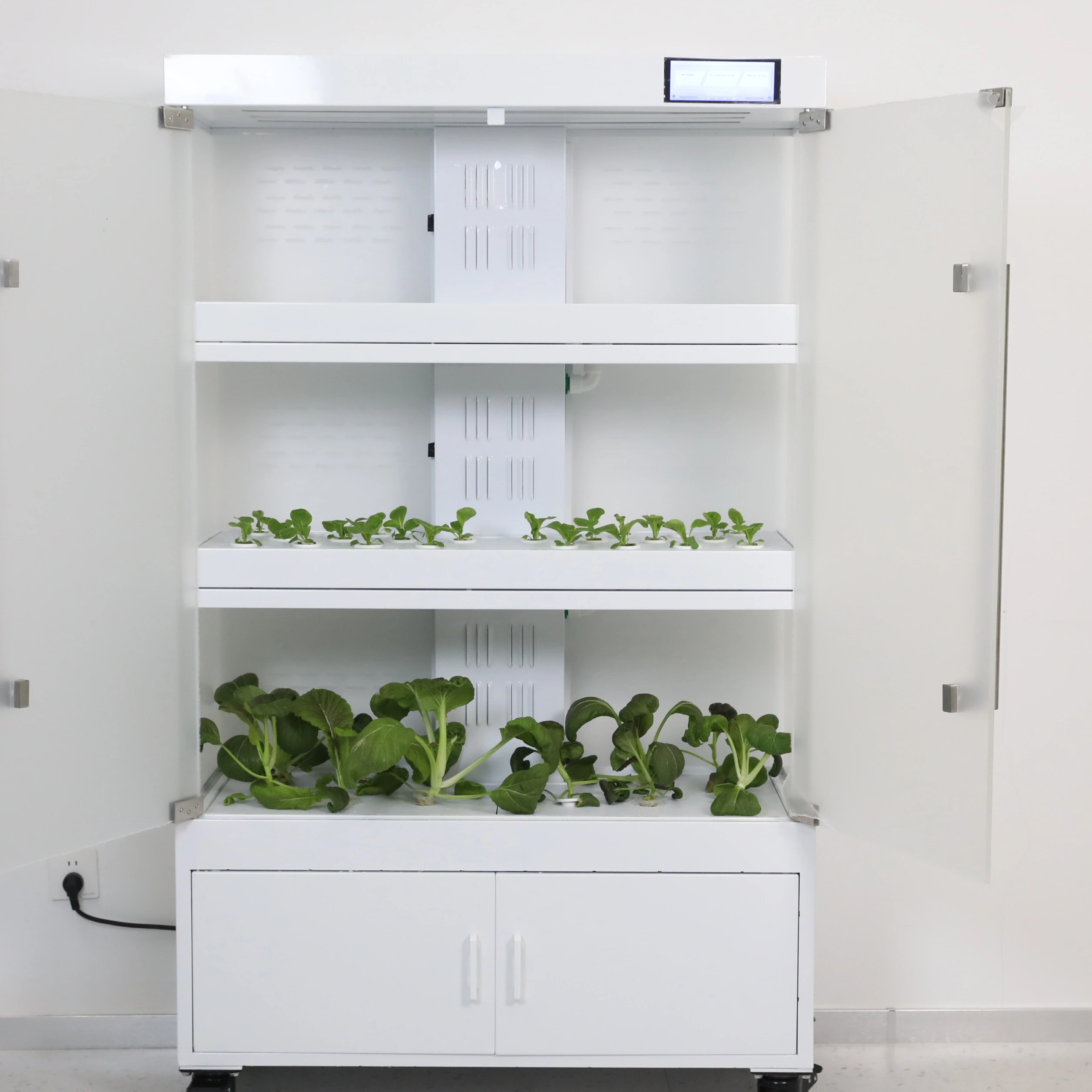 Multi-functional hydroponic water farm planting system cabinet with glass or acrylic