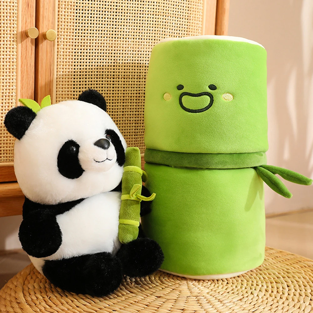40cm bamboo panda stuffed animal toy baby doll toy with bamboo panda plush toy for children