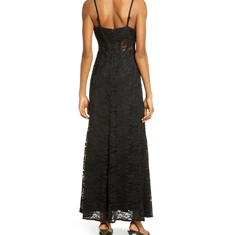 Fashion Lace Sleeveless clothing dress custom designed casual midi bodycon corset dresses women