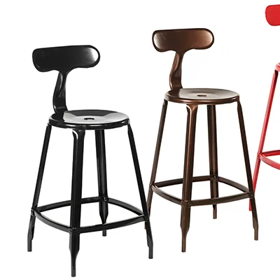 antique iron stackable restaurant bar dining kitchen stool vintage industrial style metal dining chair with wooden seat