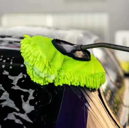 motorcycle gloves for car service chenille microfiber wash mitt car wash brush cover glove