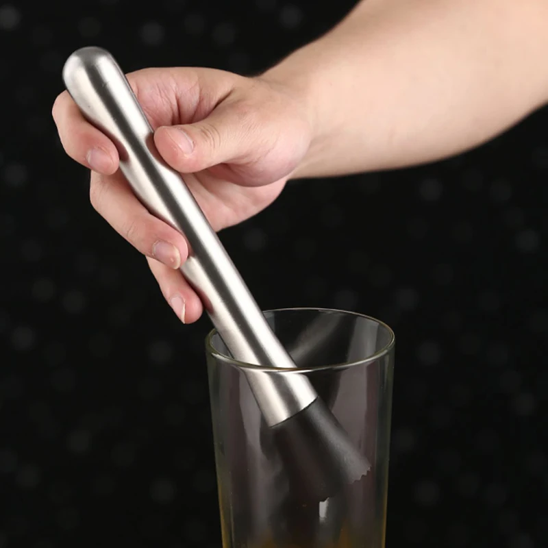 Creation Premium Metal Bar Tool 8 Inch 304 Stainless Steel Cocktail Muddler
