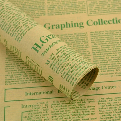 2020 ins style flower paper wrapping novelty vintage kraft flower wrapping paper for 30sheets