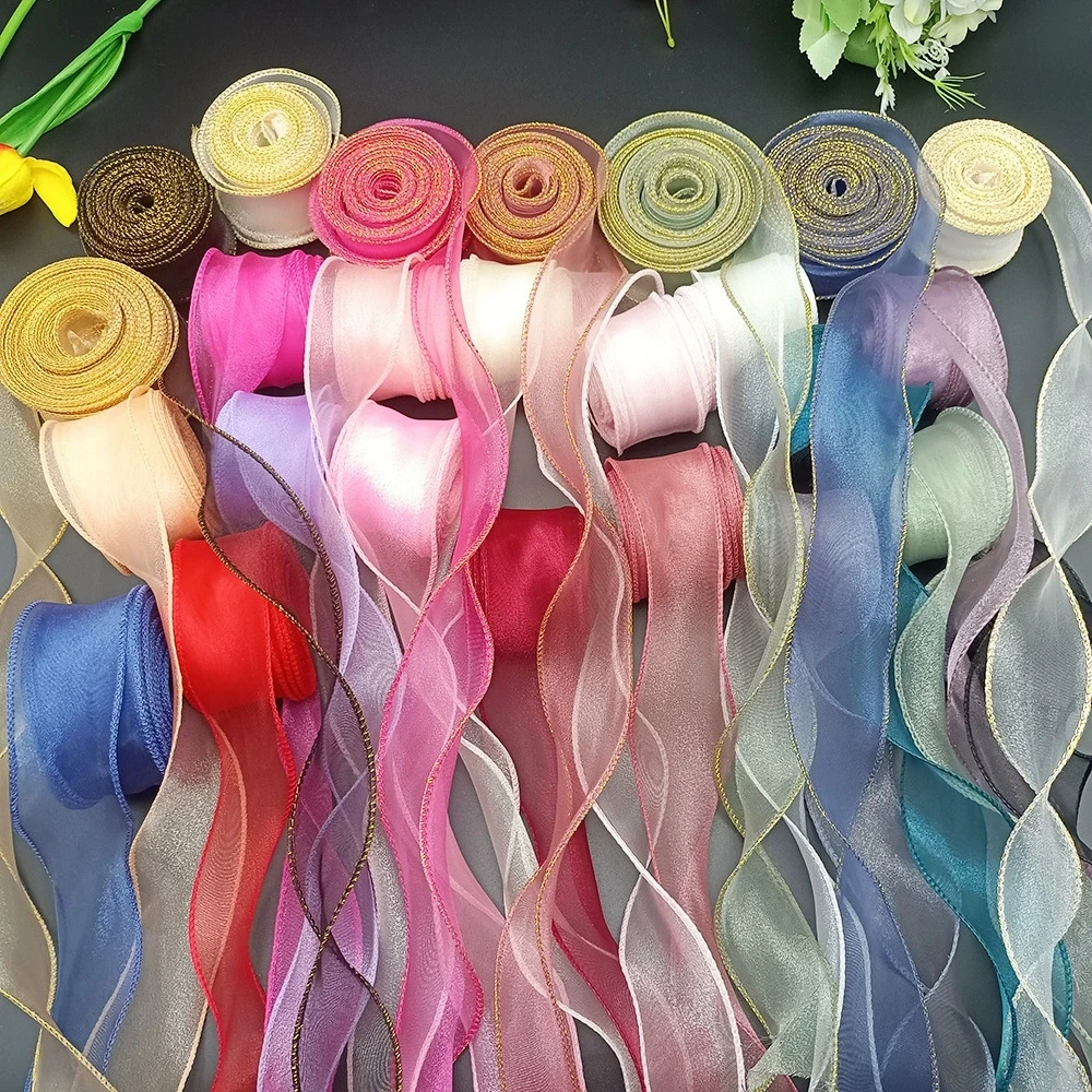 Silk Ribbon Bracelet Satin Used for Florists Fresh Flower Packaging Material Floral Wave Gifts