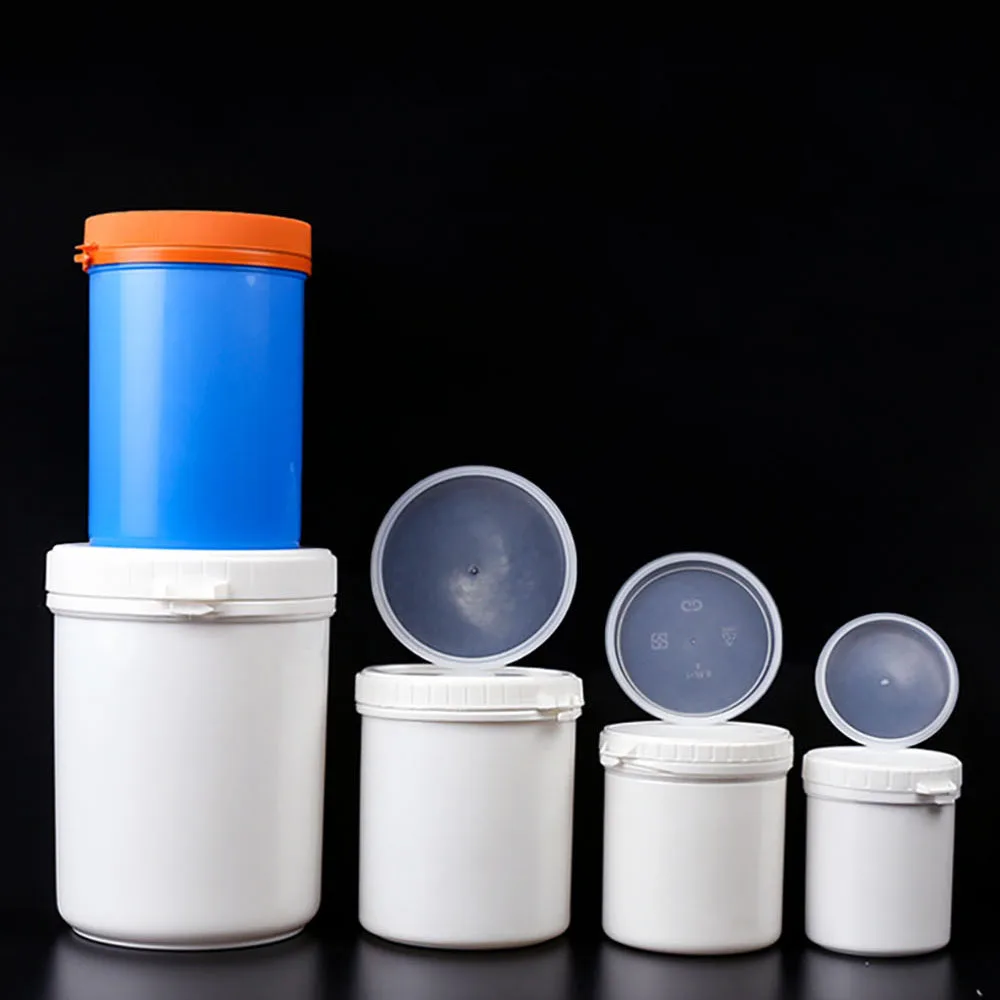 350g 500g Wide-mouth Plastic Jar 1kg Large-capacity Pp Powder Barrel Multi-purpose Tear-off Lid Plastic Jar YGH1148