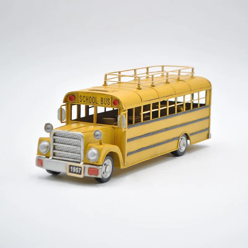 Model School Bus Fashion Home Decor Luxury Decoration Home Handmade Craft