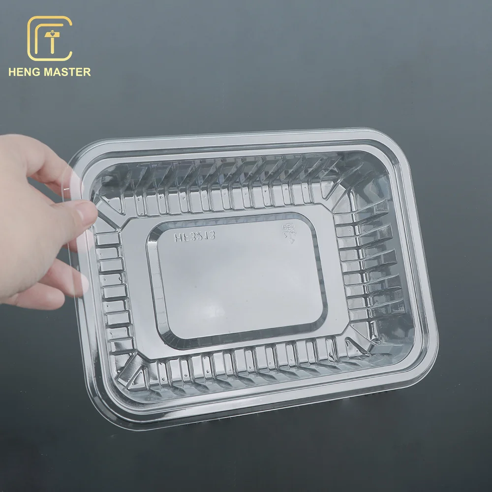 Hengmaster Food Grade Supermarket PP PET Plastic Tray For Meat Fish Seafood Fruit Vegetable Packaging Box Plate