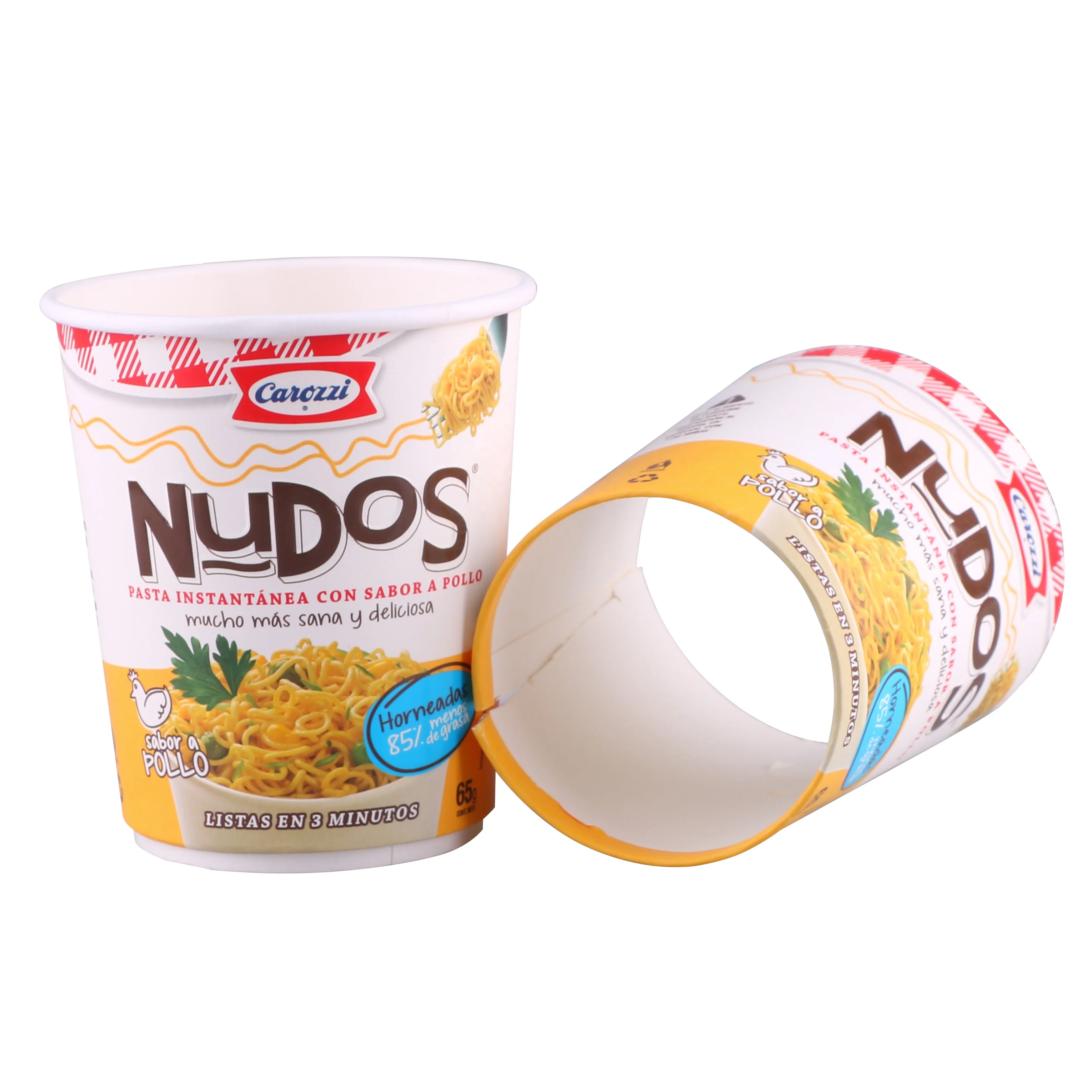 
Hollow Insulation Design Disposable Instant Noodle Paper Cup 