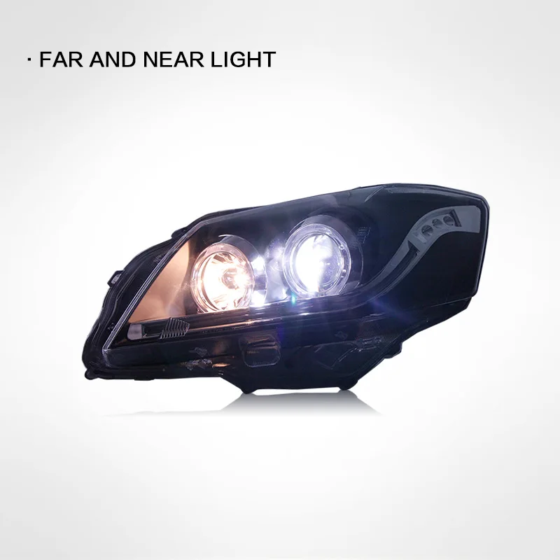 LINK-TO For Toyota 2009 2010 2011Classic Camry 6 Generation Headlight Assembly Modification LED Angel Eyes Daytime Running Light