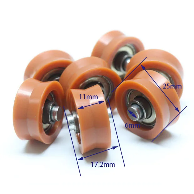 High quality 626 V groove pulleys plastic nylon roller pulley for sliding door window 6*24.55*11*13mm