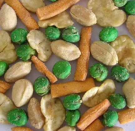 Hot Sale OEM Vegan Mixed Peas Peanuts and Sticks Rice Crackers Mixed Together Hot Sales