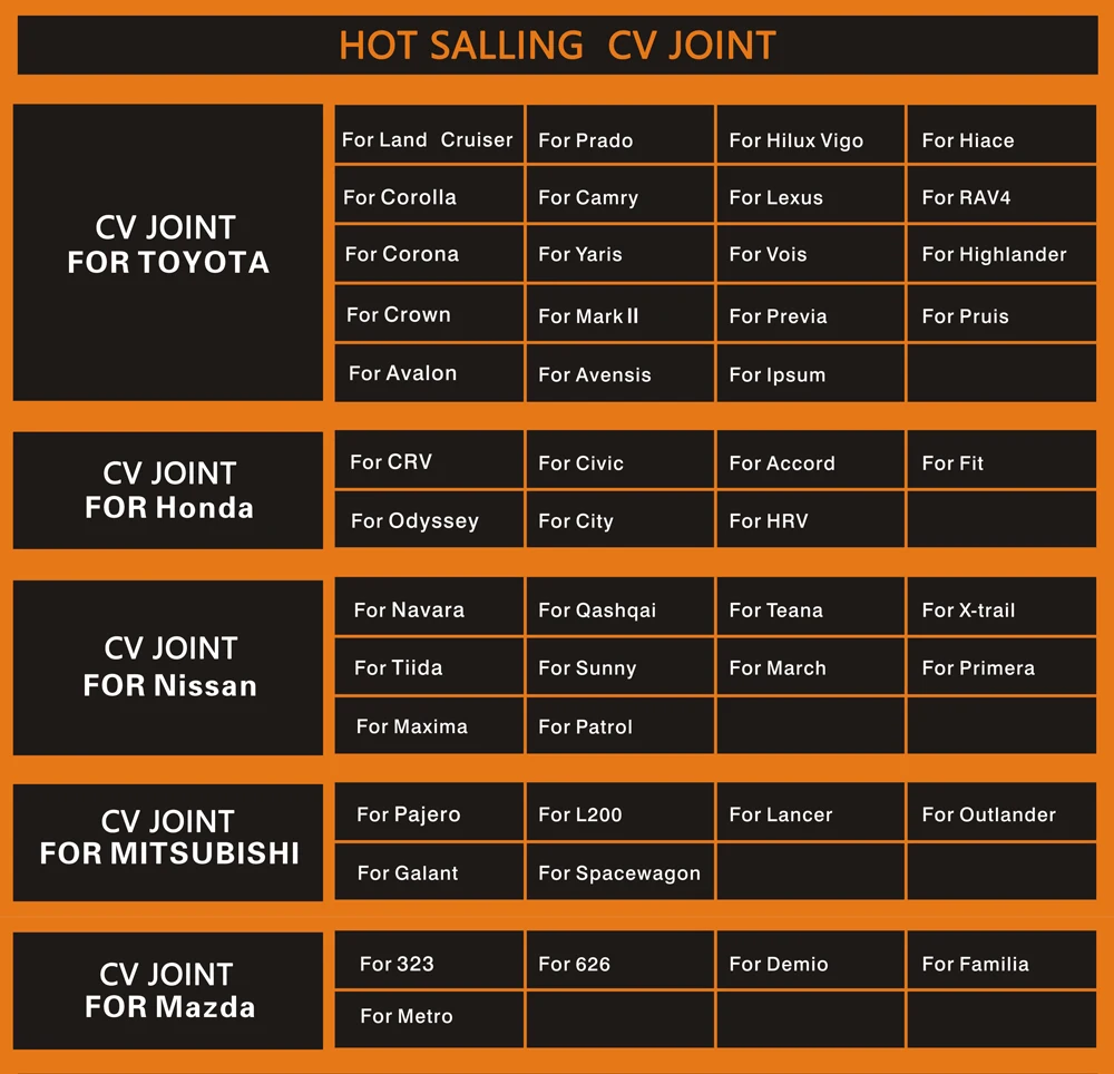 GJF автоматическая коробка передач деталей правая внешняя шарнир равных угловых скоростей для isuzu Rodeo IZ-1-038