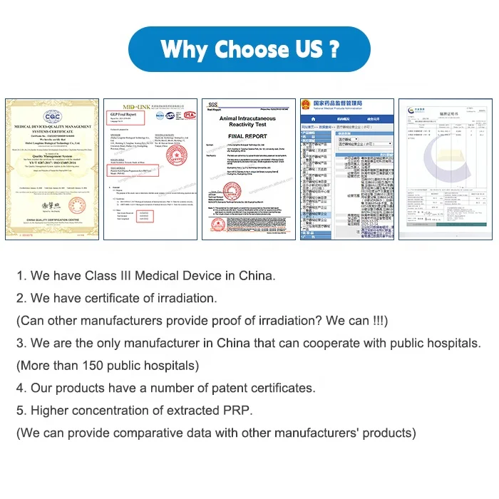 LONGTIME Blood Centrifuge Tube 30ml Separate Plasma Tube PRF CGF PRP for sales
