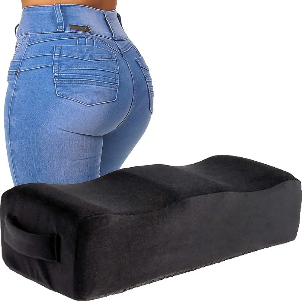 Buttock Black Carry Bag Velboa Fabric Adults Velvet Fabric Rectangle Solid MEMORY Foam American Style BBL Foam Booty Pillow