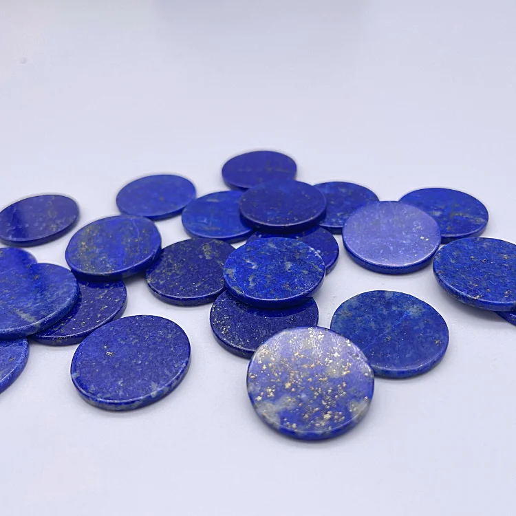 Wholesale natural high quality blue coin shape lapis lazuli round slices