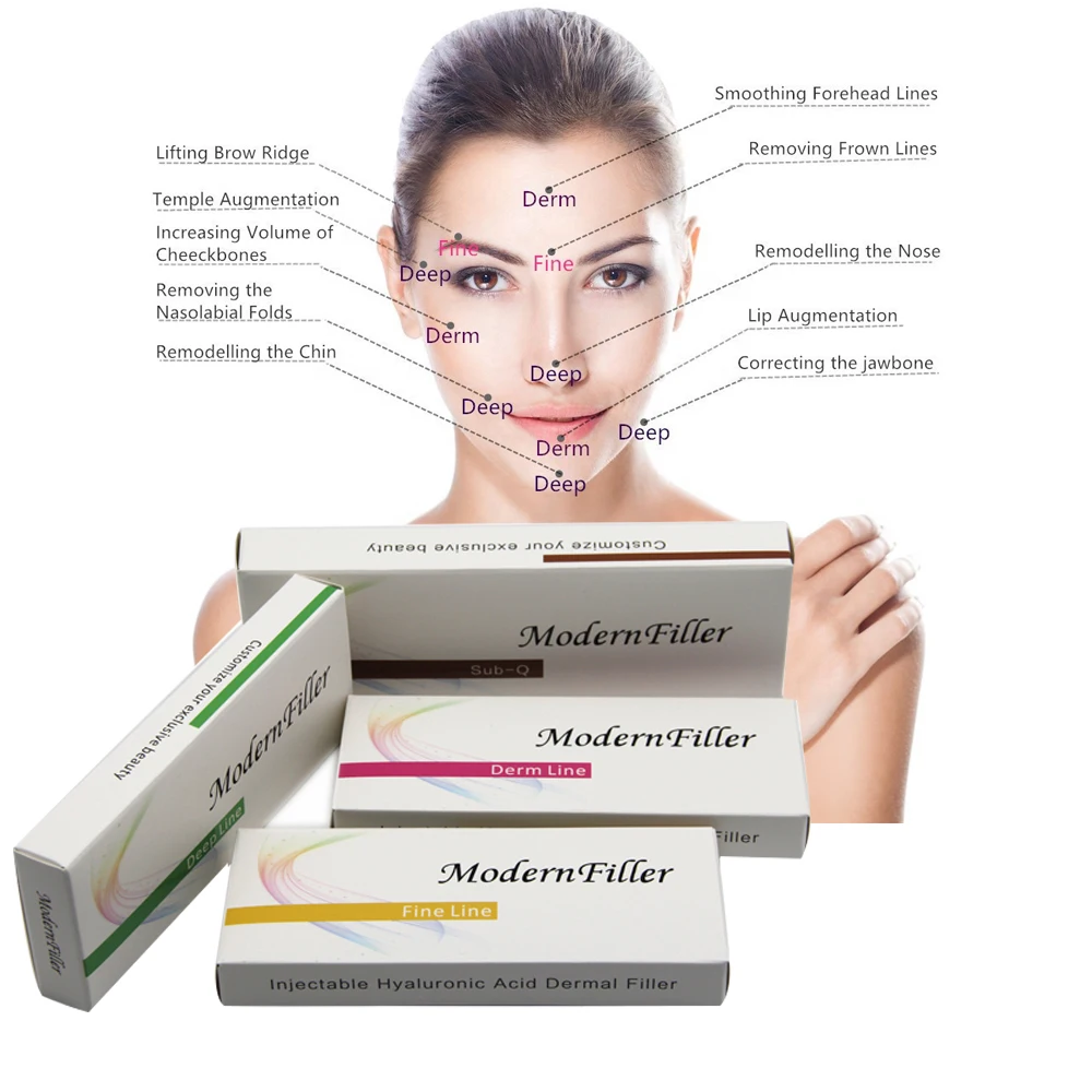 
2ml Cross linked ha derm filler pen use hyaluronic acid dermal filler injection 