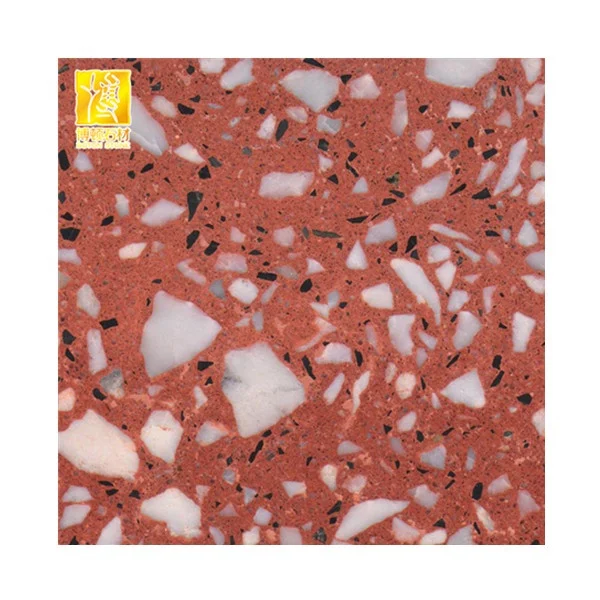 Wholesale Red Artificial Terrazzo Cement Tiles Price Square Meter Floor Slab