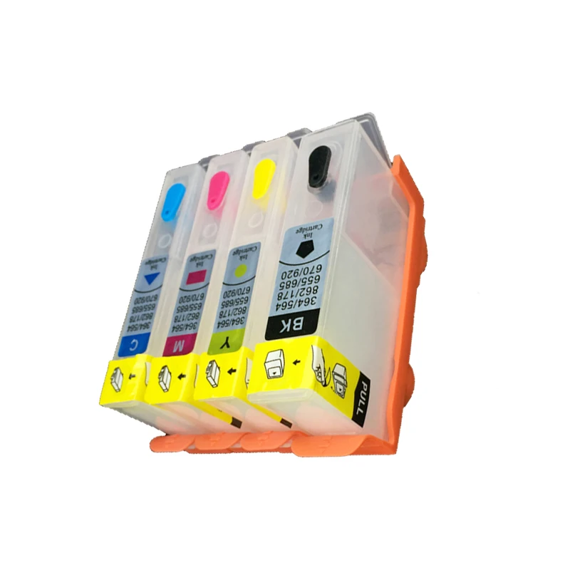 Empty Refillable Ink Cartridge With Reset Chip Compatible For HP655 Deskjet Ink Advantage 3525 4615 4625 5525 6525 CISS