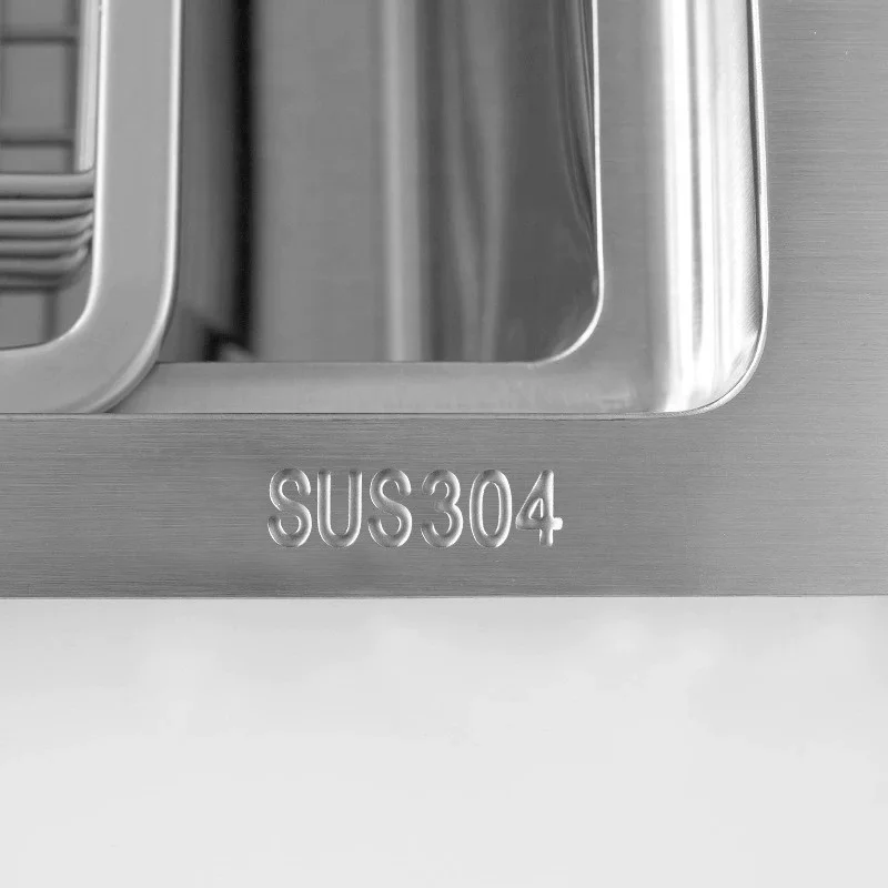 single bowl thickened 304 stainless steel kitchen sink