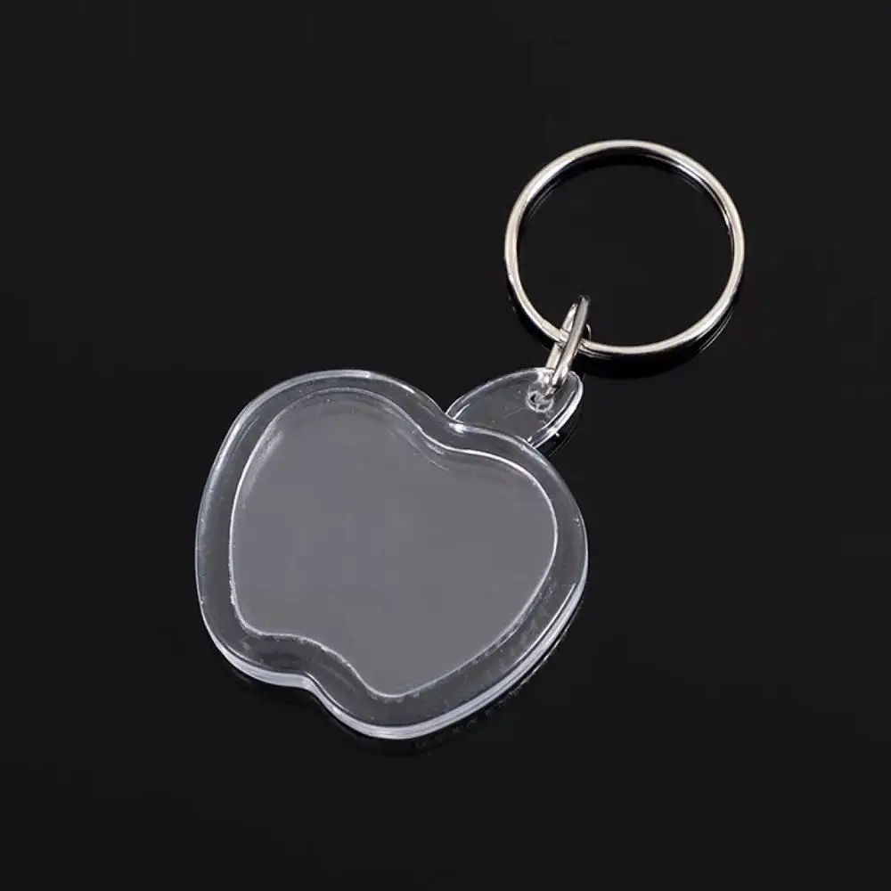 Custom Photo Viewer Plastic Keychain Transparent Zinc Alloy Customized Acrylic Logo OEM Silk Screen Printing 1 Color,2 Color