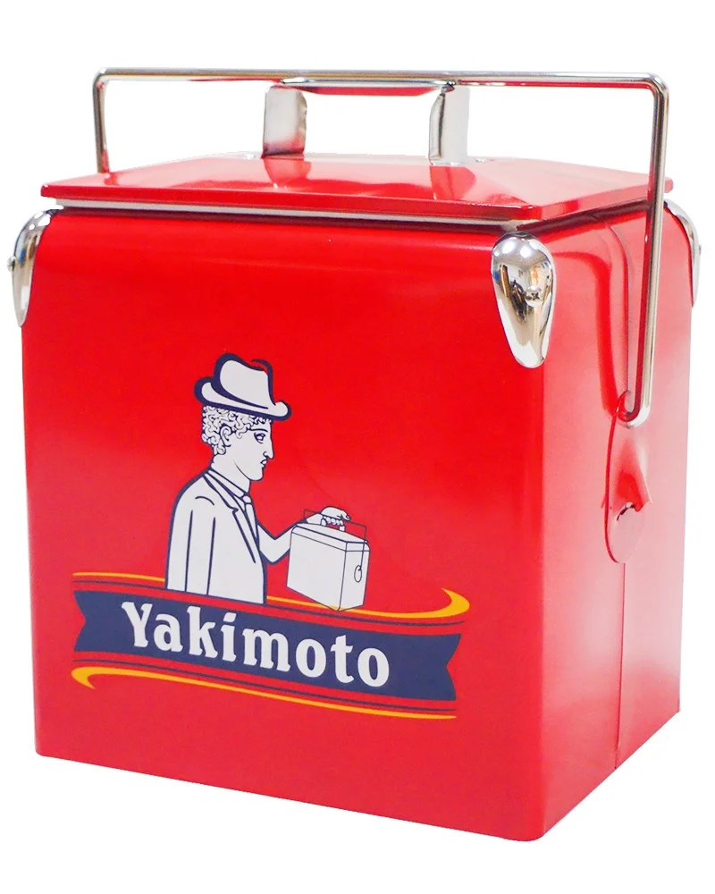 Top seller promotional metal square 13 L iron water cooler ice boxes for outdoor camping