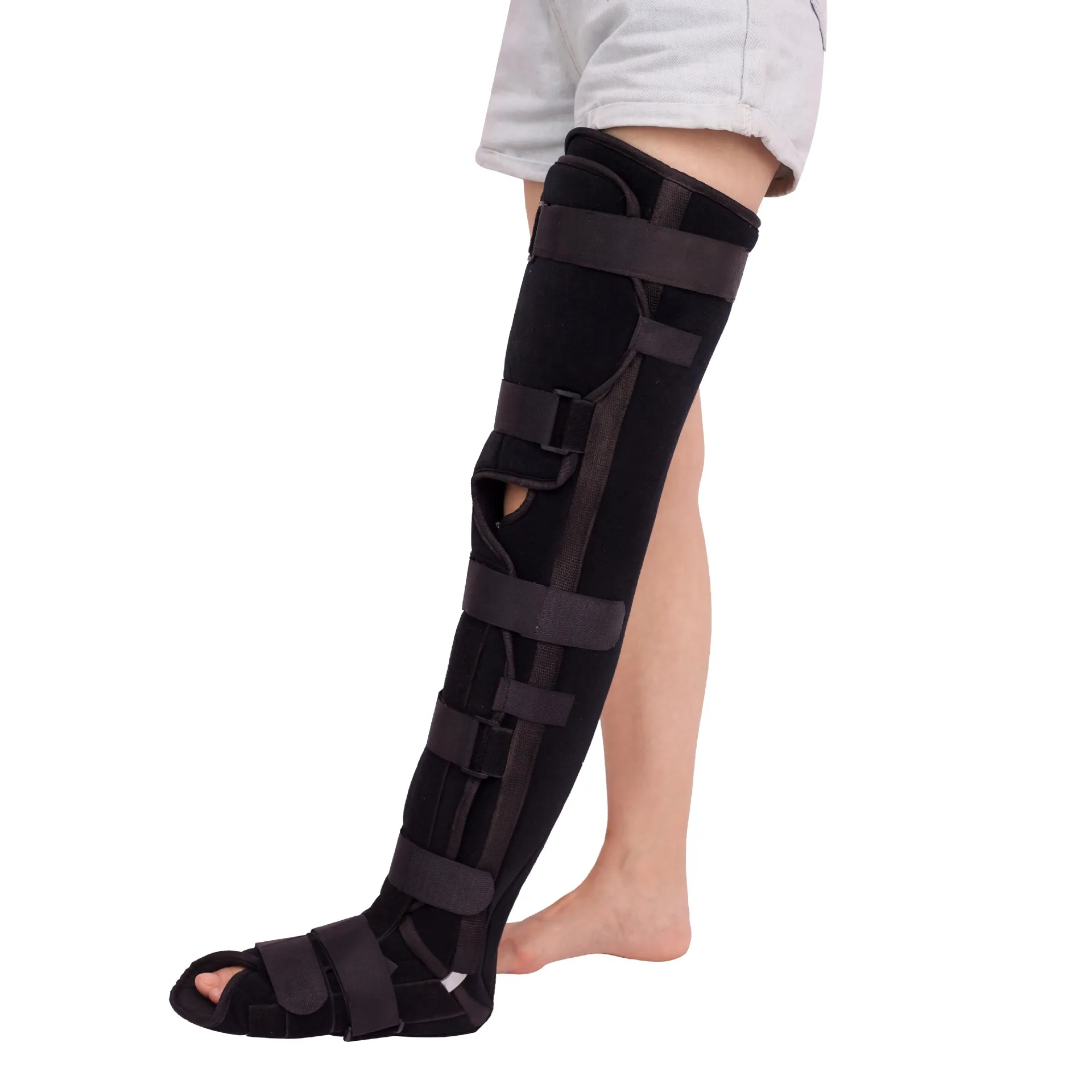 Comfortable Adjustable Leg Knee Stabilizer Support Guard Orthosis Knee Immobilizer Brace for Adult
