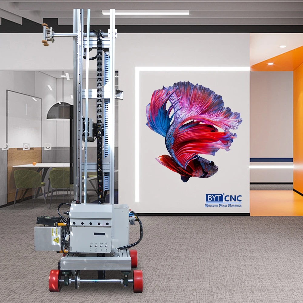 Wall Robot Painting Machine On PVC Sheet  Ceramic Tile Wall Printing Machine Vertical 3D Wall Printer