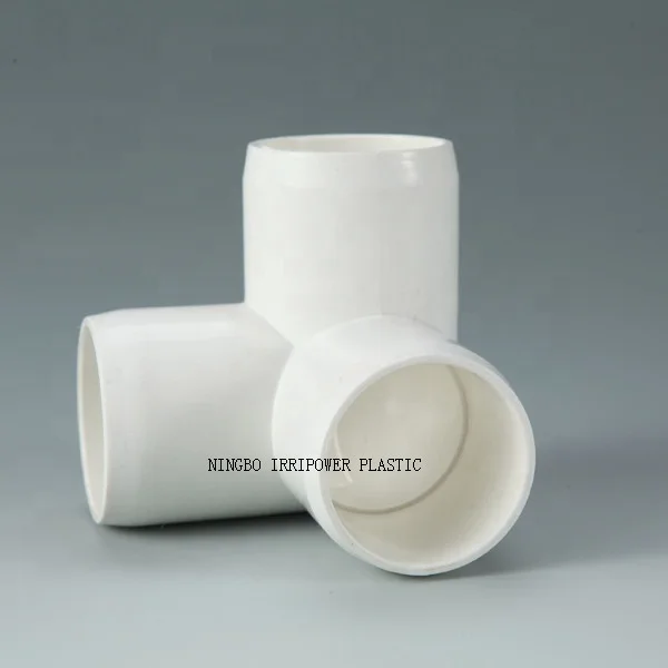 ASTM SCH40 3-way PVC Pipe  Angle Elbow Fitting Connector for Furniture Grade Frame Support