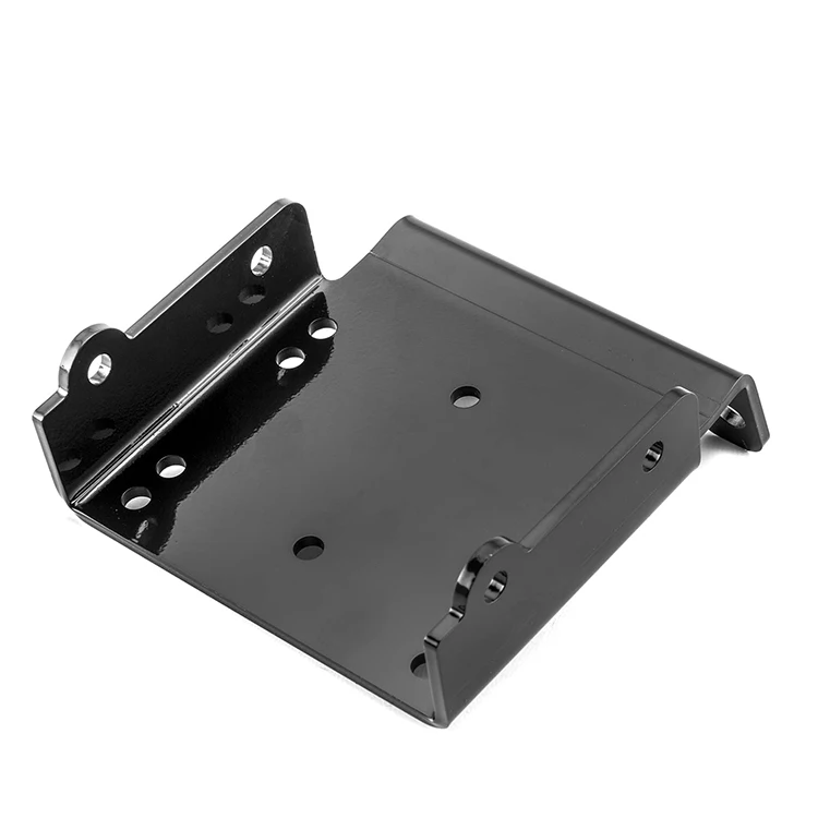 JH-Mech Winch Cradle Custom Utility Bending Galvanized Sheet with Black Powder Sprayed Surface Trailer Bracket