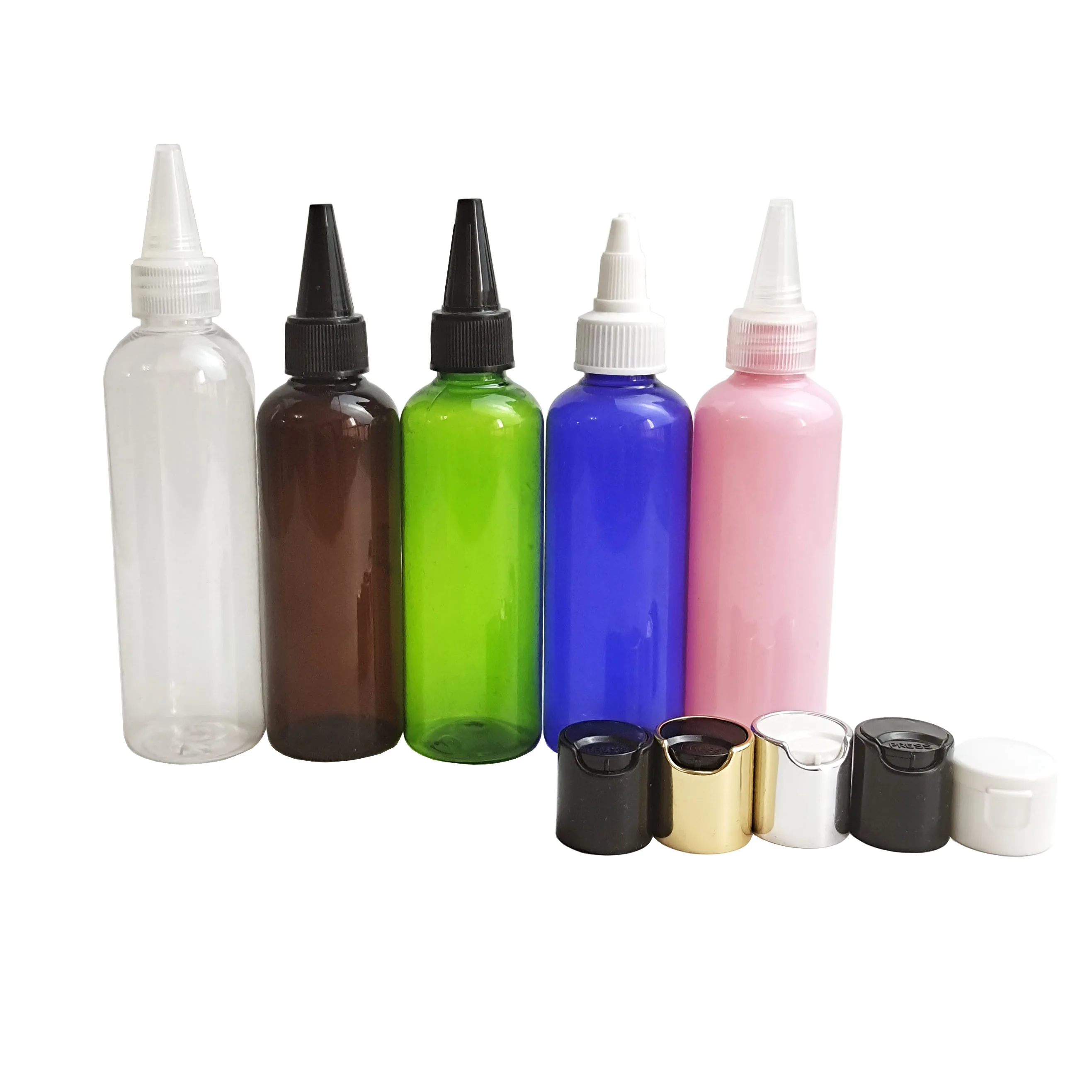 Plastic Bottle with Twist Top Cap for Solvents Oils Paint Ink Squeeze Bottle with Twist Top Cap Tip Applicator