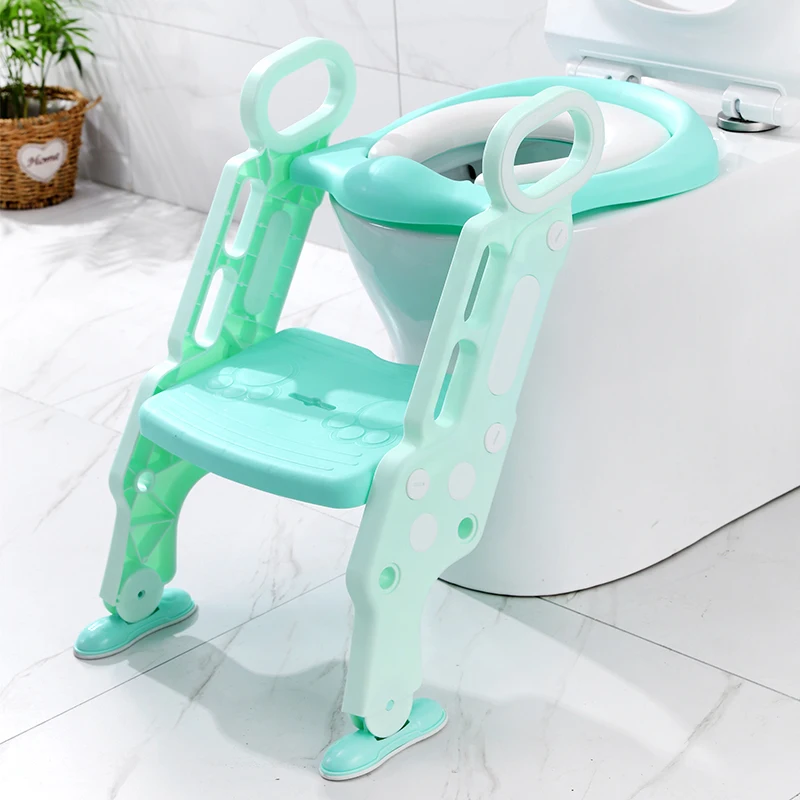 Baby potty trainer safety seat chair step baby toilet with adjustable ladder infant toilet training folding seat