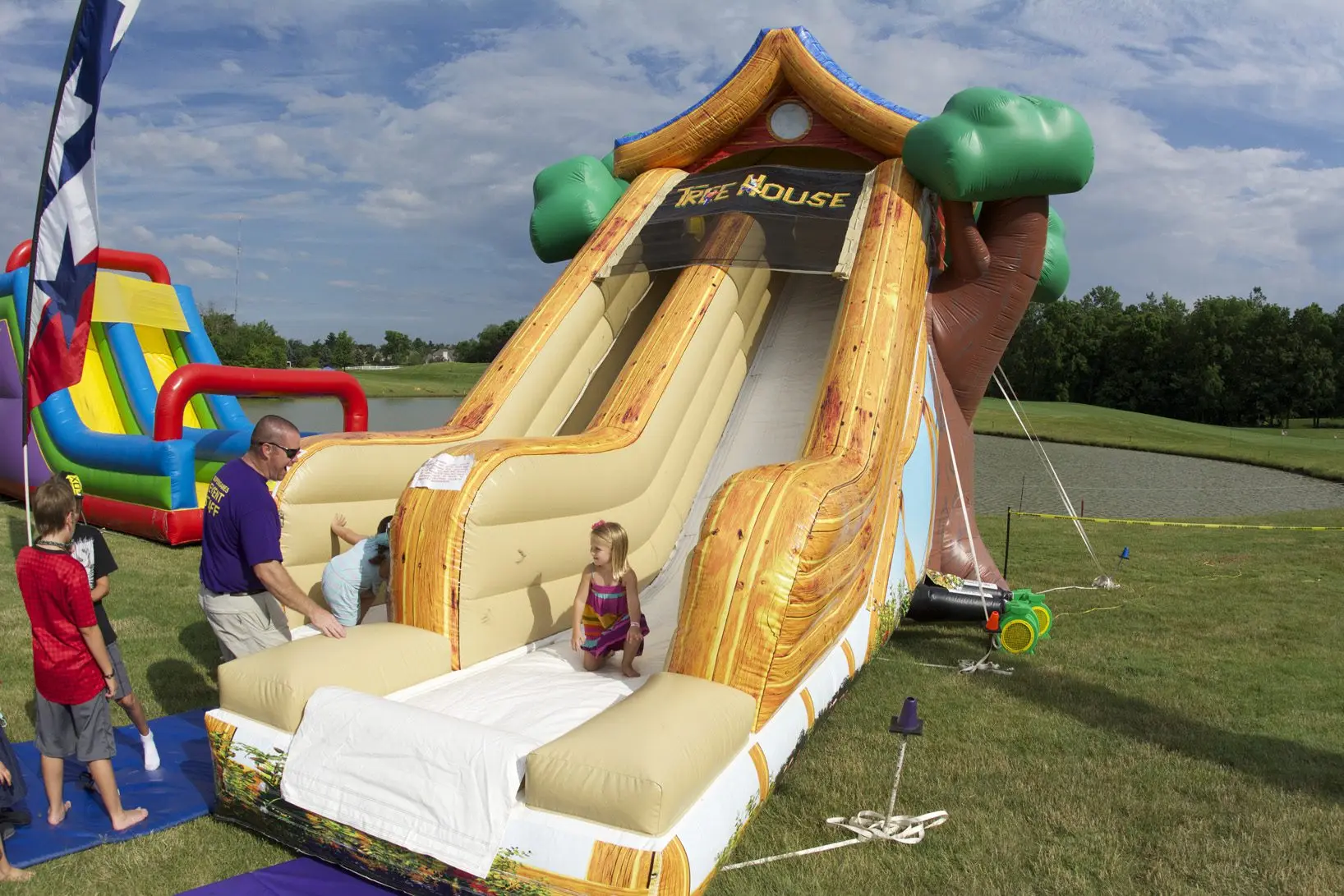 white inflatable bounce house with slide commercial inflatable castle bounce house for kids