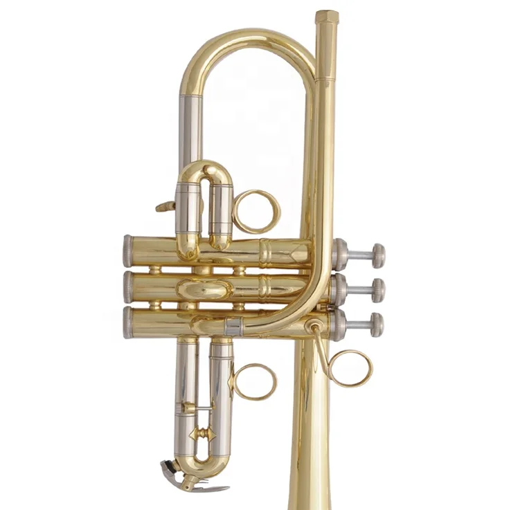 High grade Bb key yellow brass body gold lacqueredTrumpet