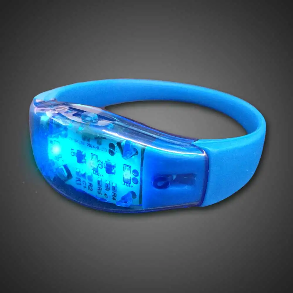 Cheap Custom Logo Led Bracelet Wristband Light Up Sound Activated Event Party Festival Supplies Led bracelet Gift Watch