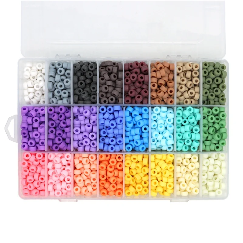 Wholesale Synthetic Loose Pony Braid DIY Hair Decoration Accessories Plastic Acrylic Colorful Kids Hair Beads