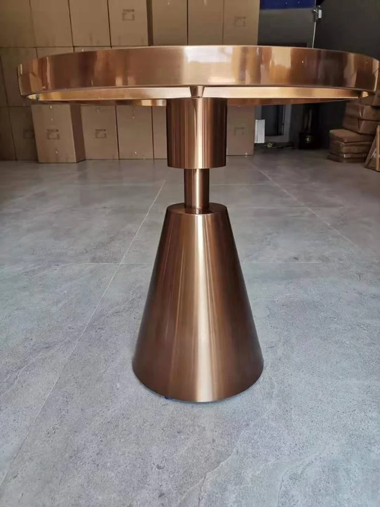 Luxury metal stainless steel brass surface tables modern sofa coffee table marble