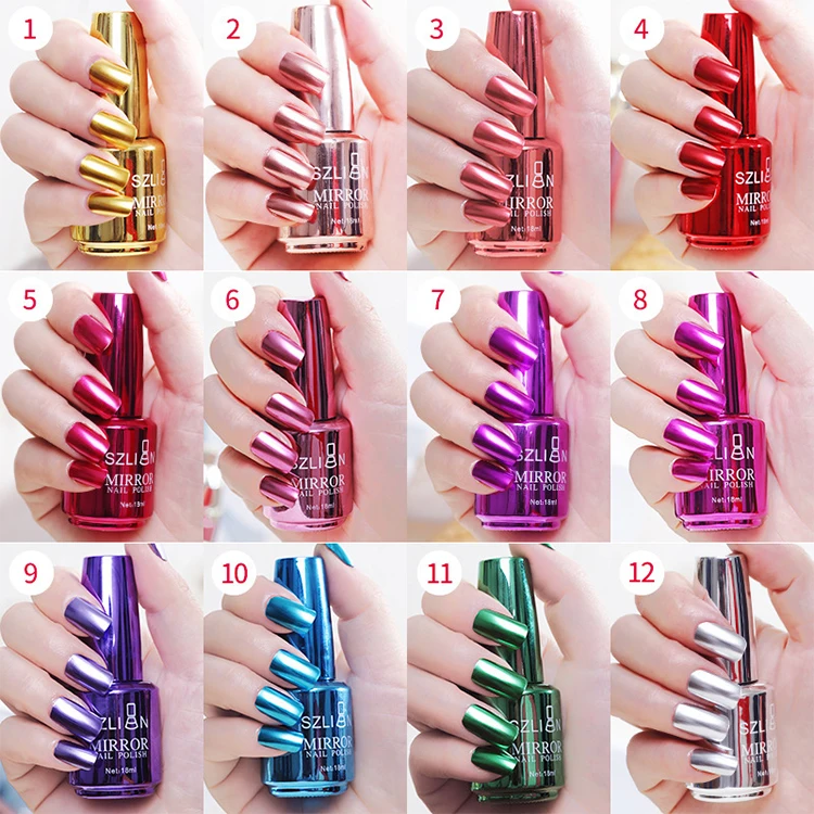 Huati Sifuli RubioAroma 16 color 18ml gold Mirror Chrome Effect Gel Paint Silver Metallic Liner silver Gel Nail Polish liquid uv