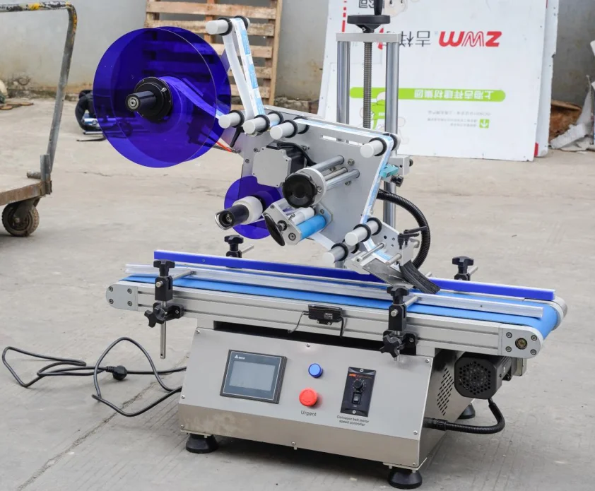 s0-50 Labels/min Bench Top Round Automatic Bottle Label Applicator For Sale Semi Automatic Labeling Machine