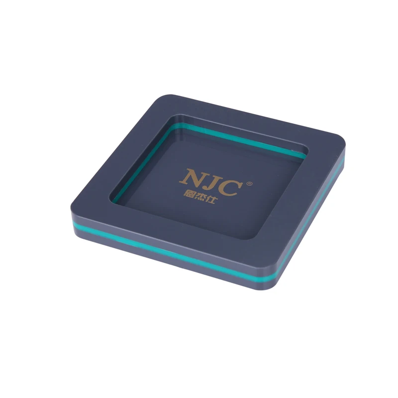 
acrylic dark blue with trim square soap dish for 5 star hotel guest room 
