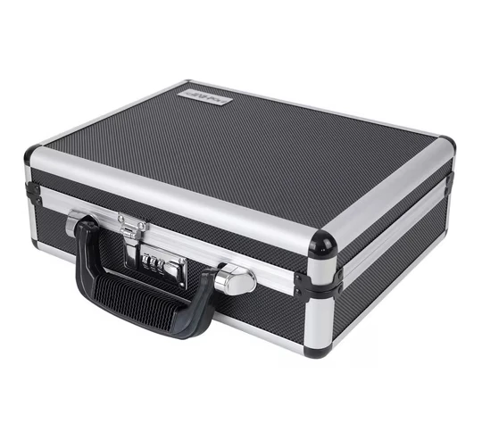 Aluminum alloy storage box with soft egg cotton protection and password lock,  we apon transport box31*11*26cm