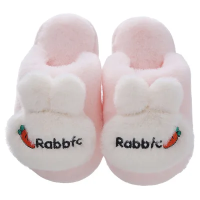 Manufacturer Hot Winter Children Shoes Cute Animal Indoor Plush Slippers For Kids