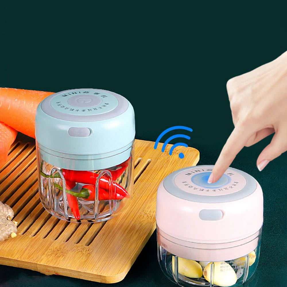 Kitchen Multi-Function USB Charging Smart Portable Mini Electric Garlic Meat Grinder Vegetable Chopper Electric Chopper