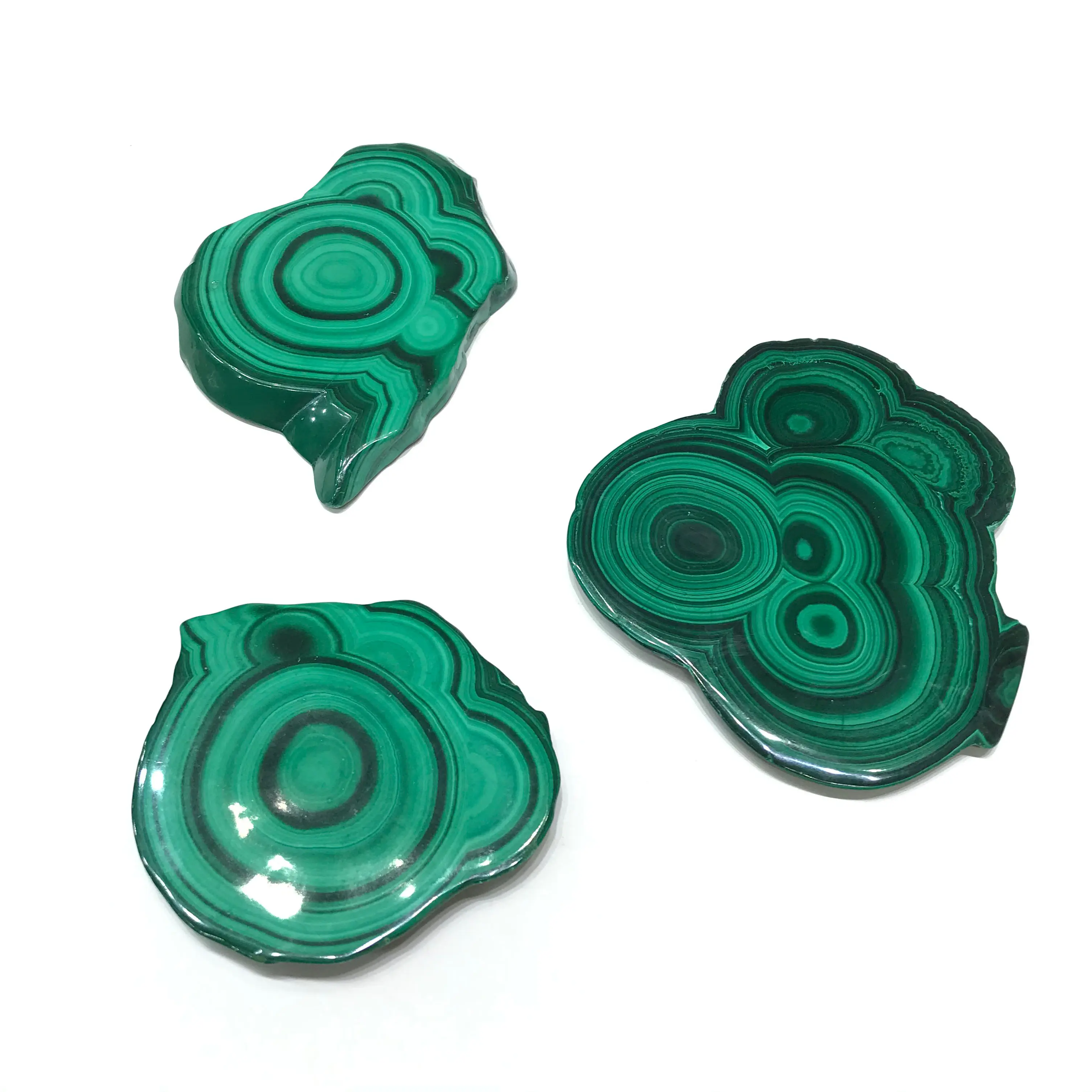 Wholesale  Natural High Quality Circle Malachite Stone Crystal Slab For sale Home Decoration